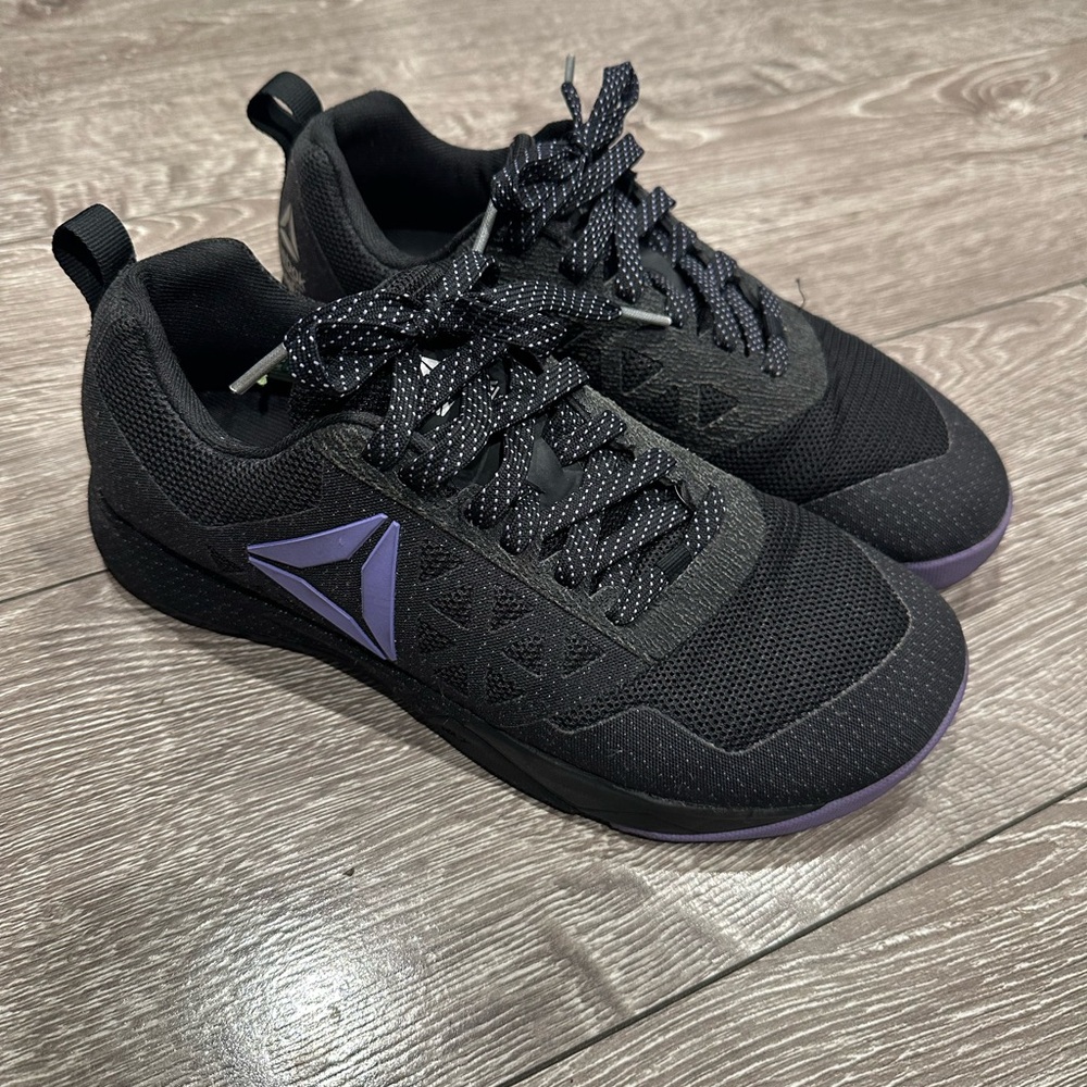 Reebok Black and Purple Sneakers